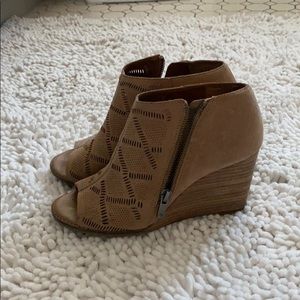 Lucky Brand peep toe , booties